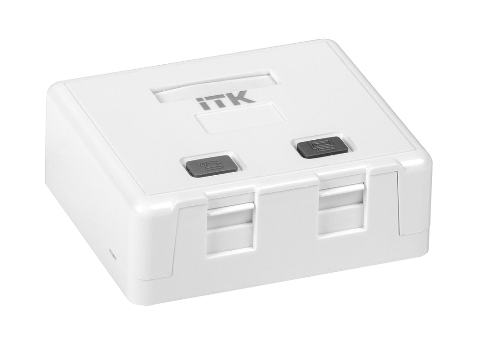 Корпус настенной розетки для 2 мод. Keystone Jack ITK
