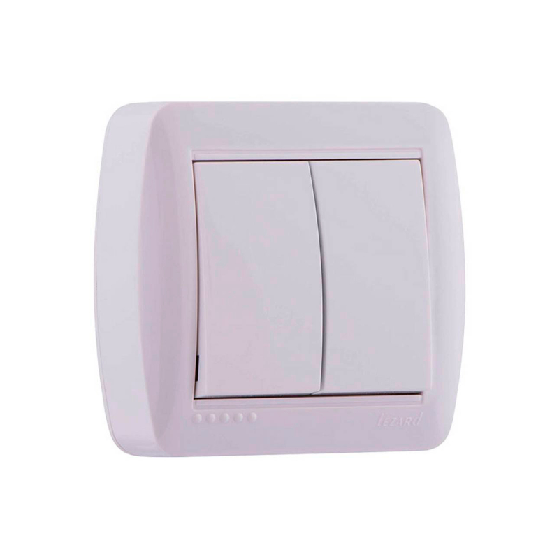 L24 Выкл 2 кл. о/у белый Demet 711-0200-101 (10) !!!