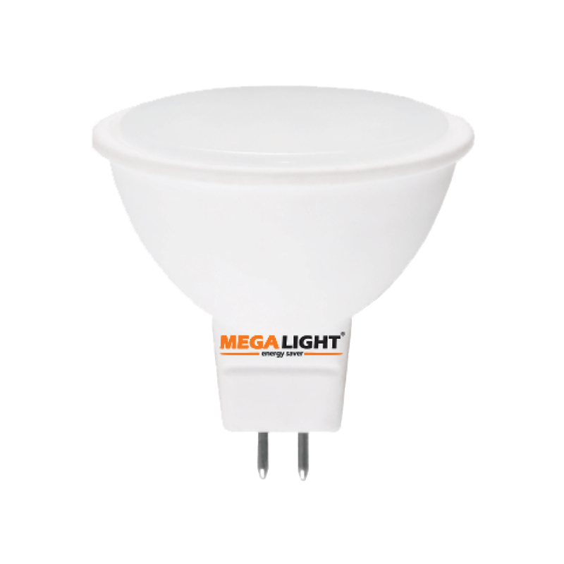 LED ЛАМПА MR16 "Spot" 7W 630Lm 230V 6500K GU5.3 MEGALIGHT (10/100)