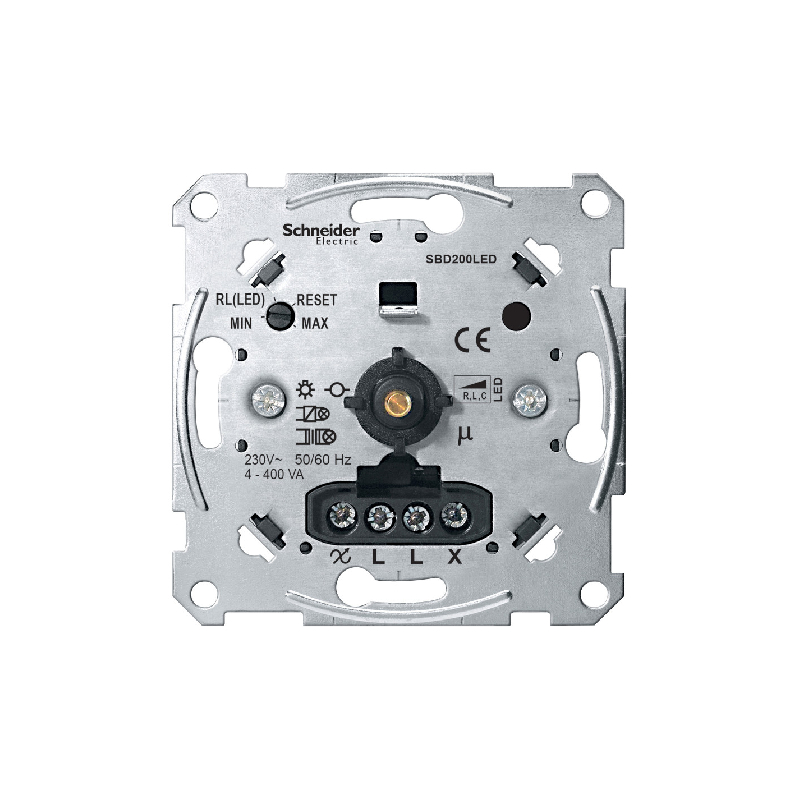 Механзим светорегулятора (диммер) поворотно-нажимной универсальный LED 4-400Вт MERTEN