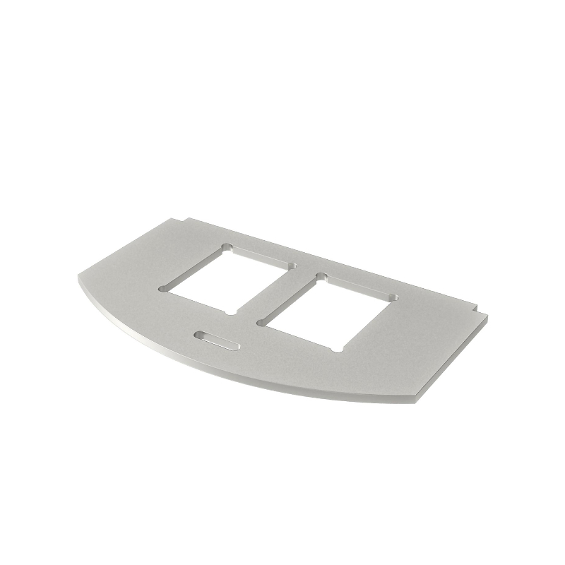 Монтажная пластина MP для лючка GES R2 тип C для 2хRJ45 нерж. сталь. MP R2 2C OBO Bettermann