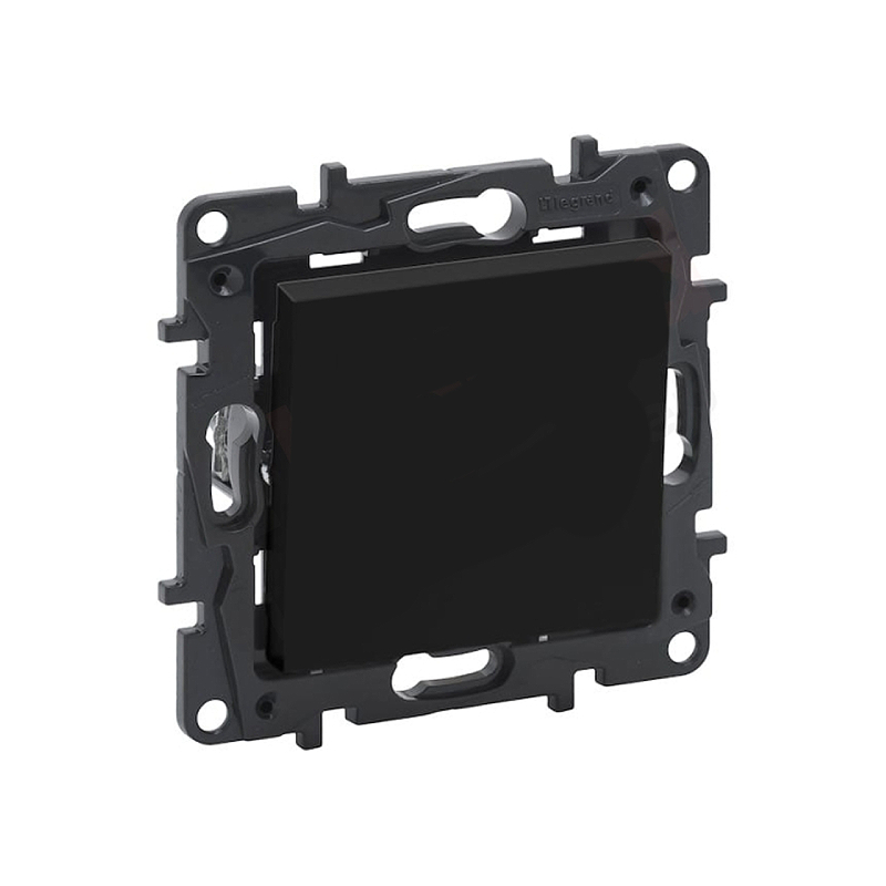 Переключ. 1 кл 10А с/у б/рамки NLST чёрный 863506 Legrand (10)