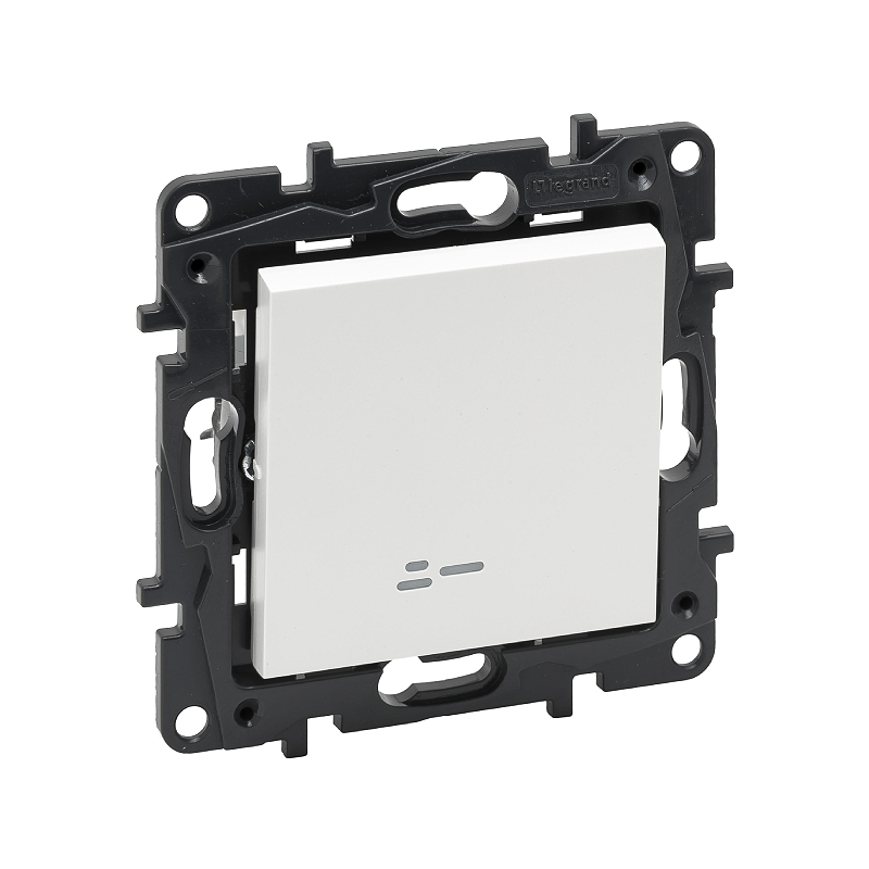 Переключ. 1 кл с инд. 10А с/у б/рамки NLST алюминий 863316 Legrand (5)