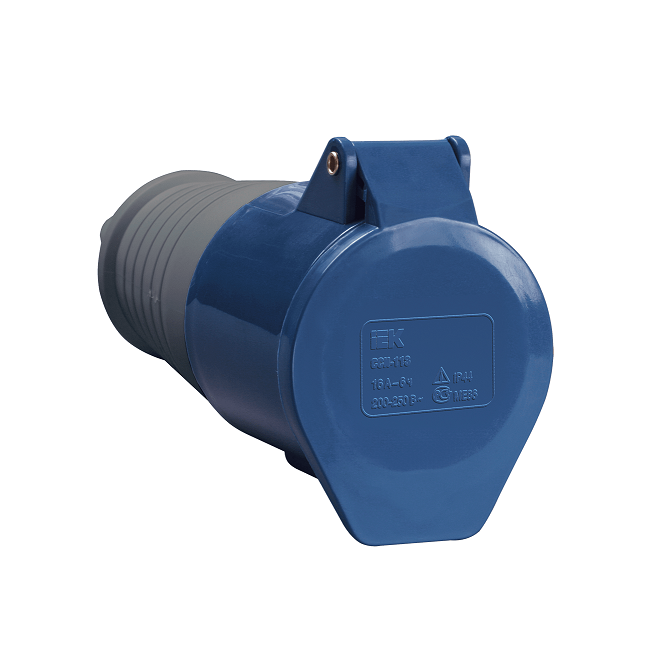 Переносная розетка 213 2р+pе 16А 220В IP 44 UNIT (10/100)