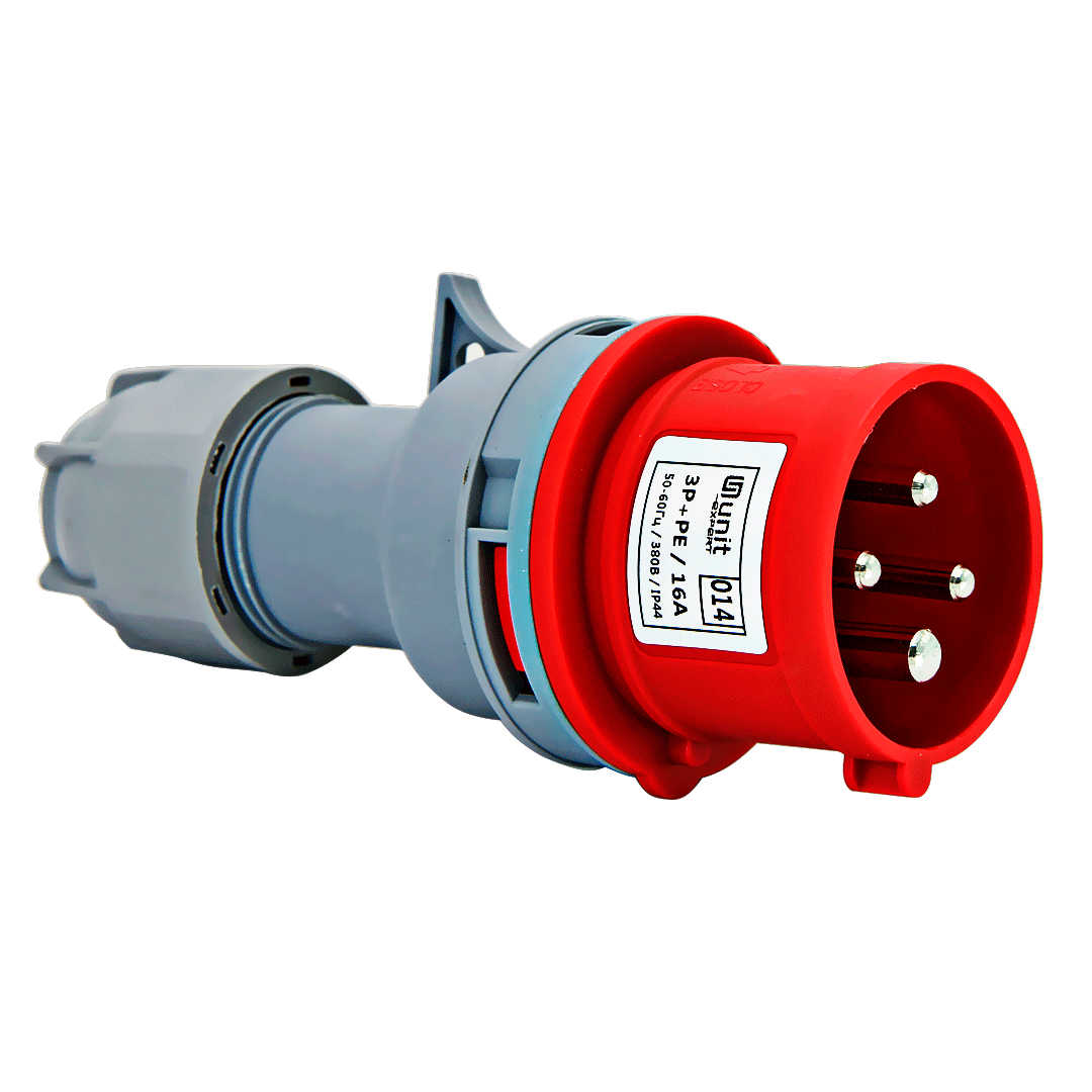 Переносная вилка 014 3р+ре 16А 380В IP 44 EXPERT UNIT (10/60)