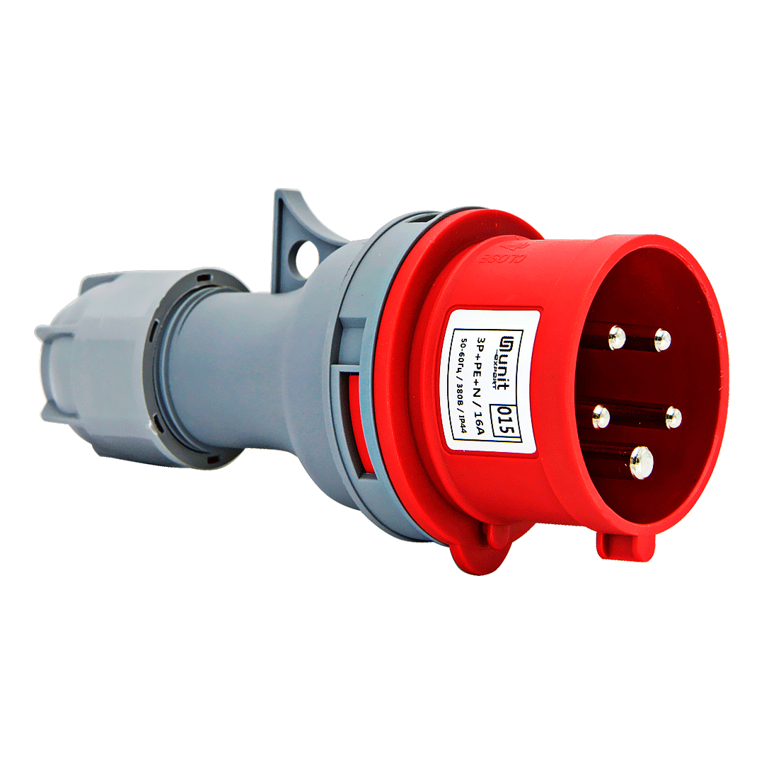 Переносная вилка 015 3р+ре+n 16А 380В IP 44 EXPERT UNIT (10/60)