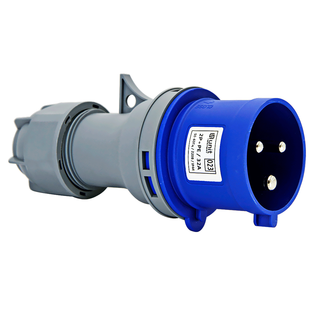 Переносная вилка 023 2р+ре 32А 220В IP 44 EXPERT UNIT (10/60)