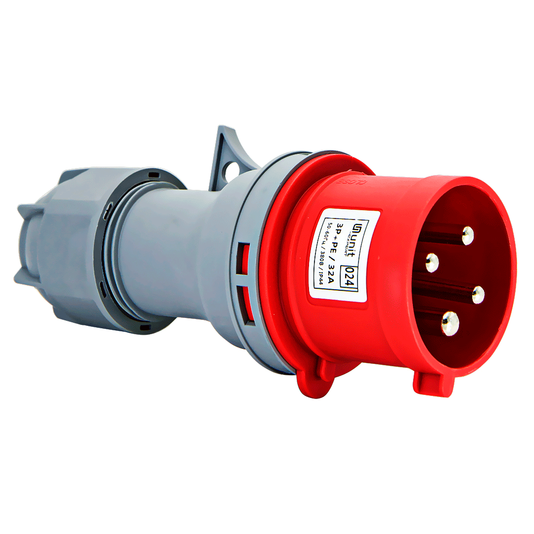 Переносная вилка 024 3р+ре 32А 380В IP 44 EXPERT UNIT (10/60)