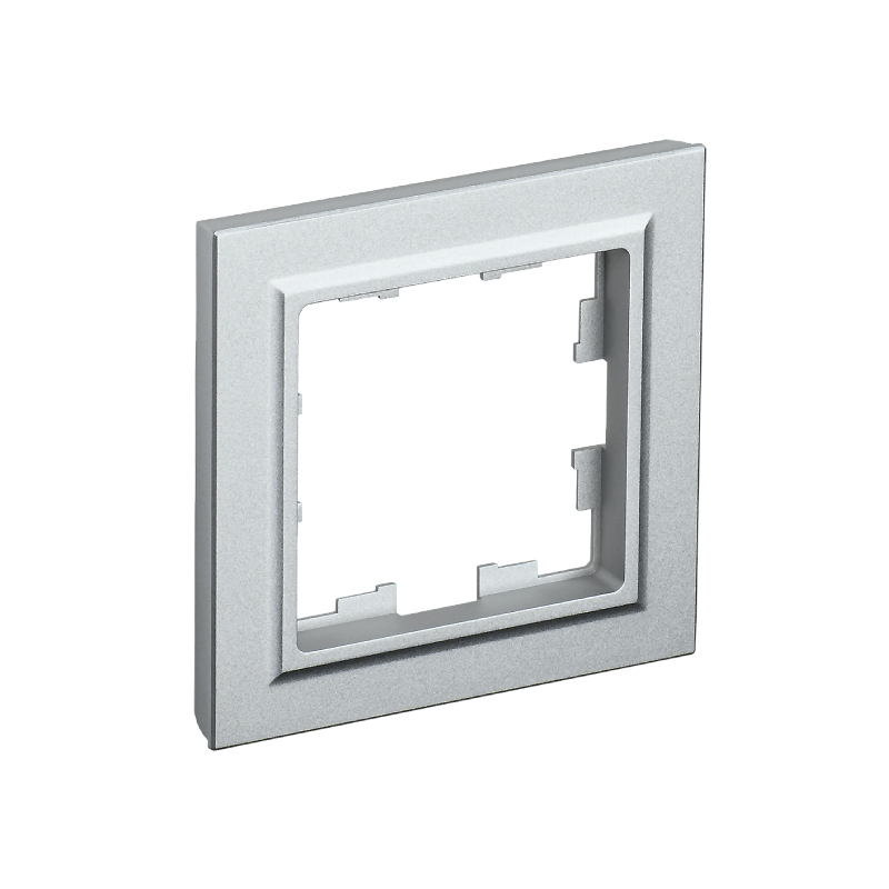 Рамка 1-мест. "BRITE" алюминий (1/100)