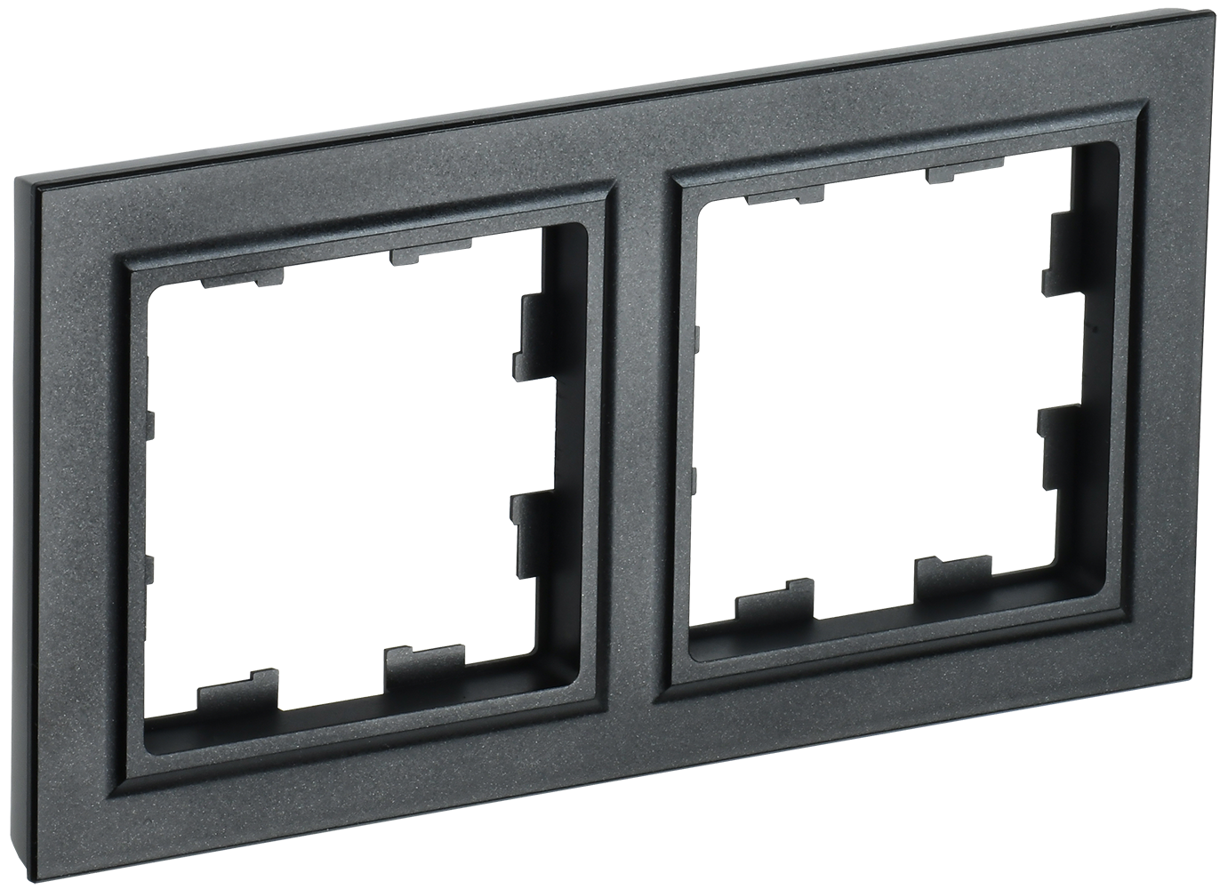 Рамка 2-мест. "BRITE" черный (1/100)