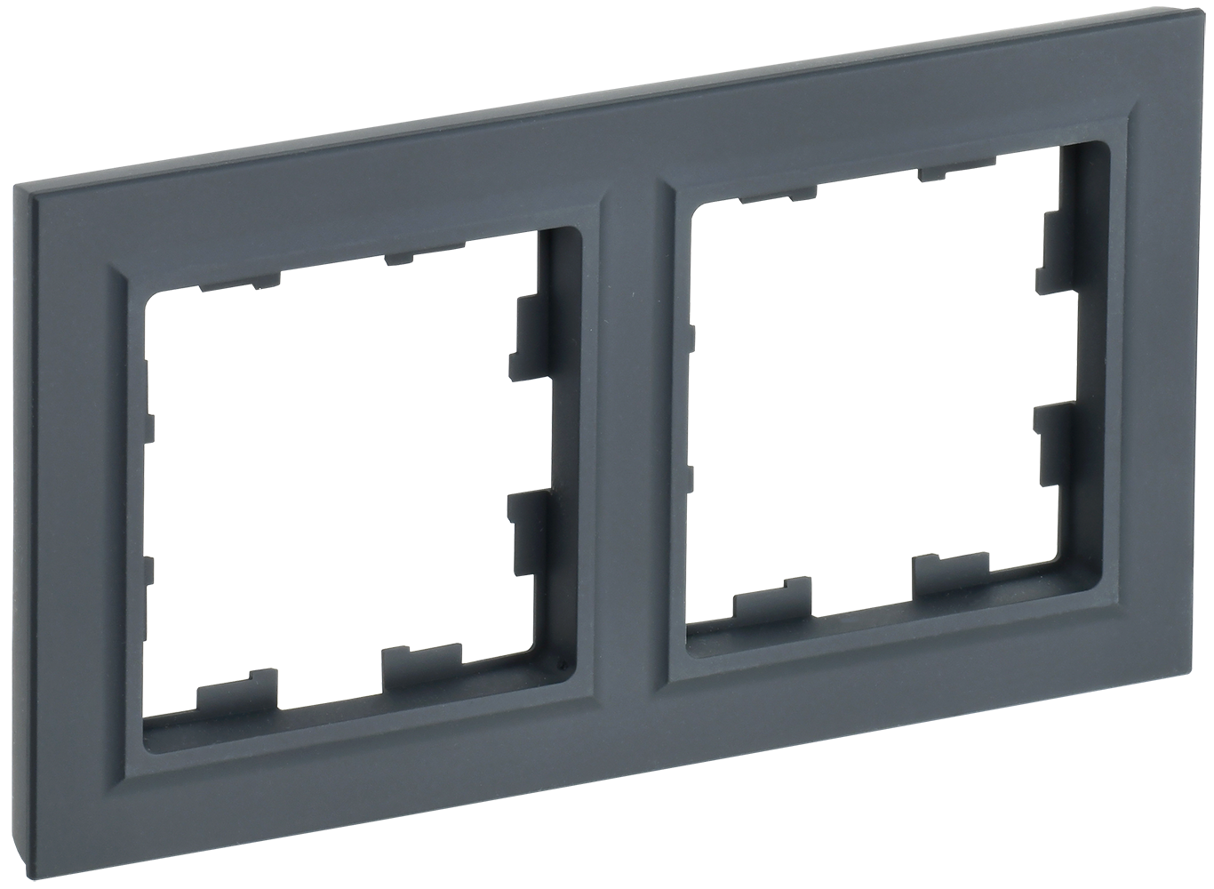 Рамка 2-мест. "BRITE" графит (1/100)