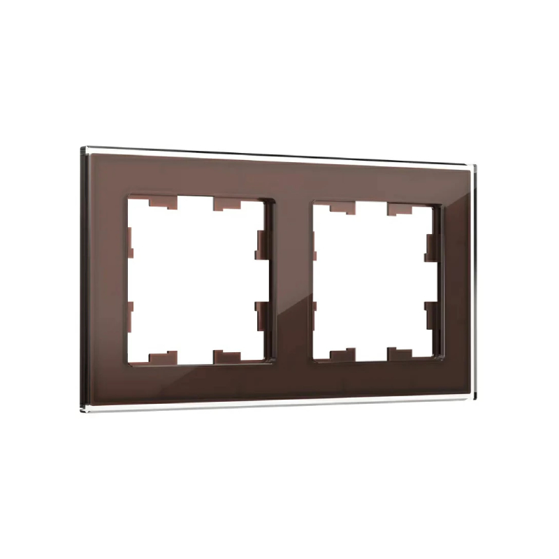 Рамка 2-мест. "BRITE" стекло темная бронза (1/100)