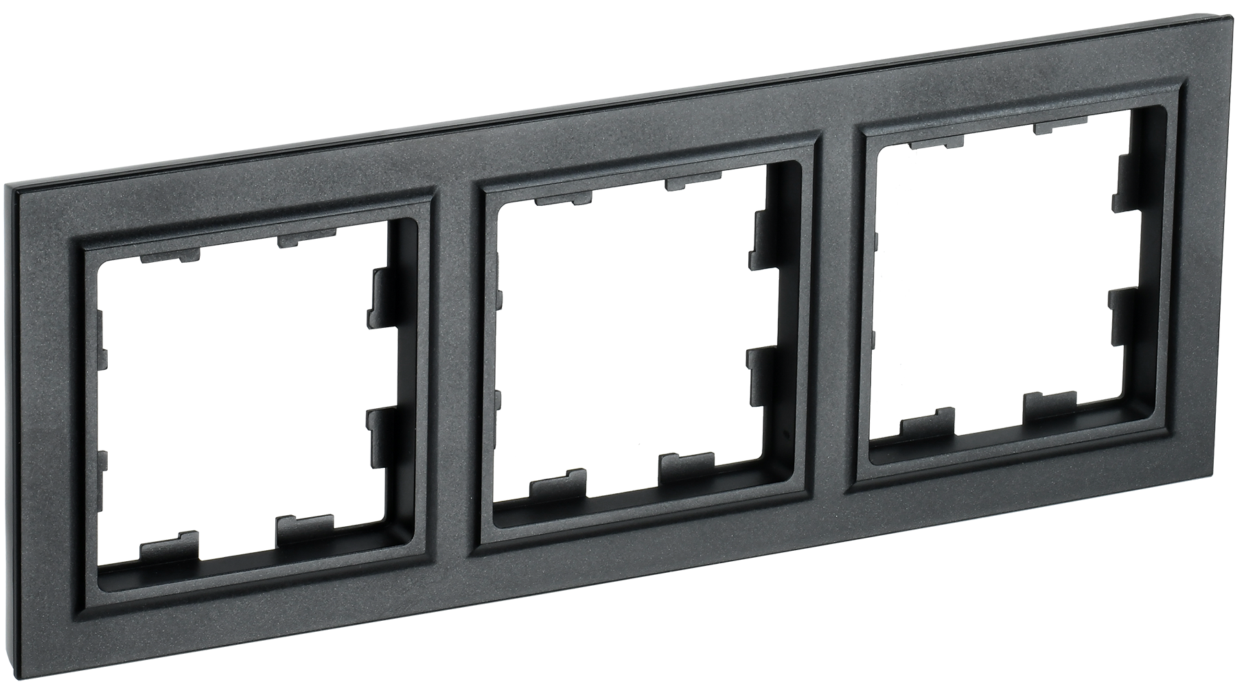 Рамка 3-мест. "BRITE" черный (1/100)