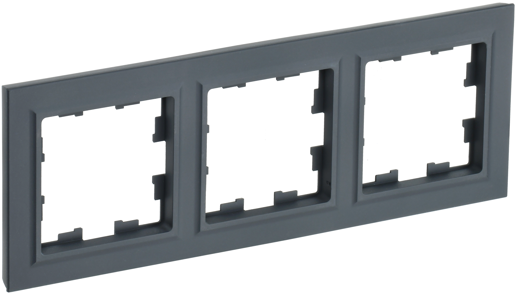 Рамка 3-мест. "BRITE" графит (1/100)