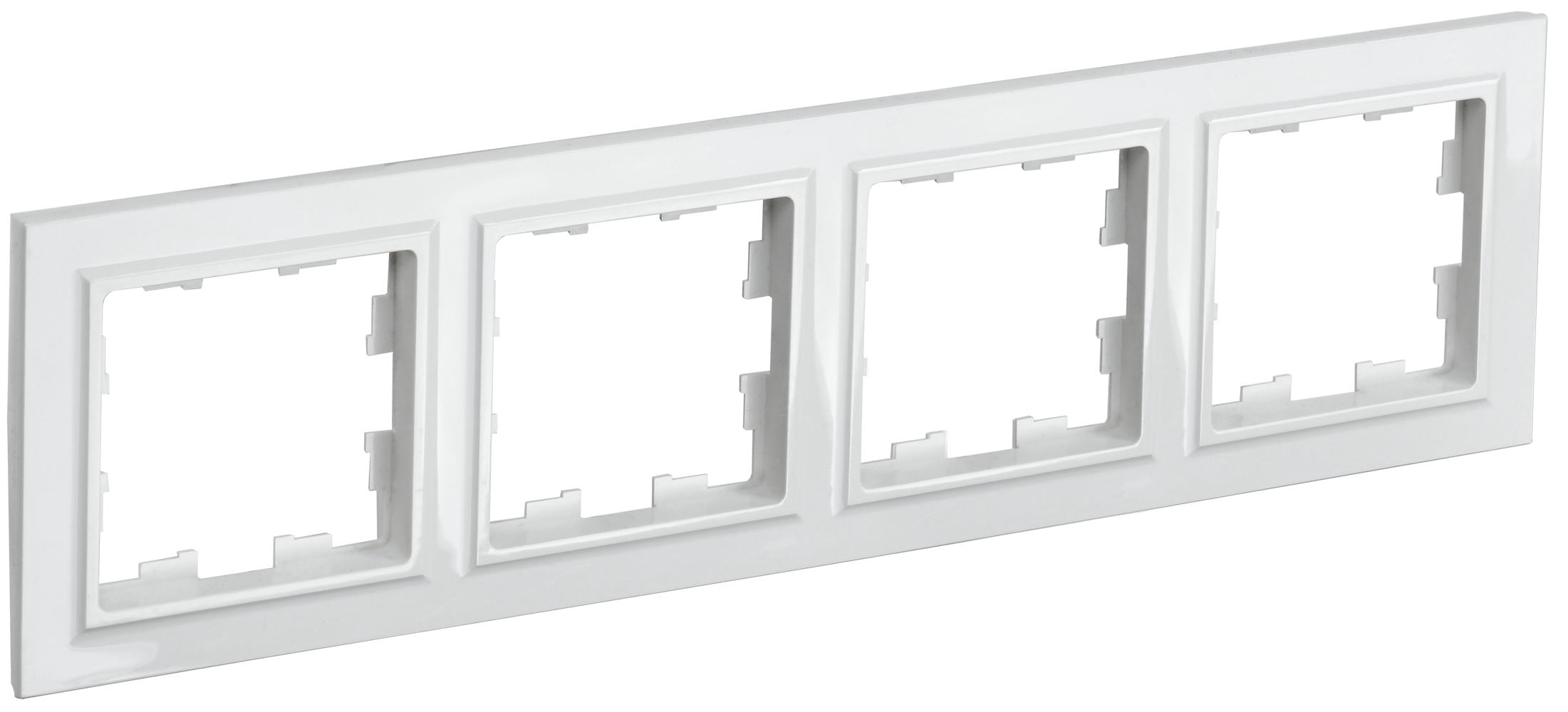 Рамка 4-мест. "BRITE" белый (1/100)