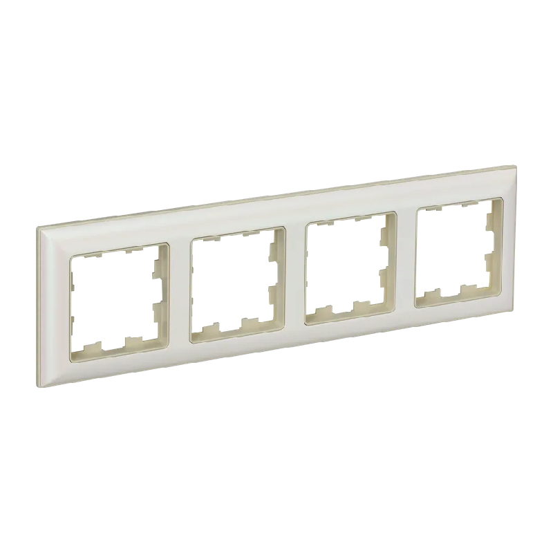 Рамка 4-мест. "BRITE" бежевый (1/100)