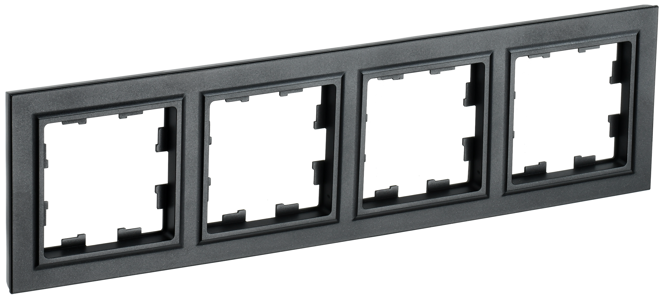 Рамка 4-мест. "BRITE" черный (1/100)