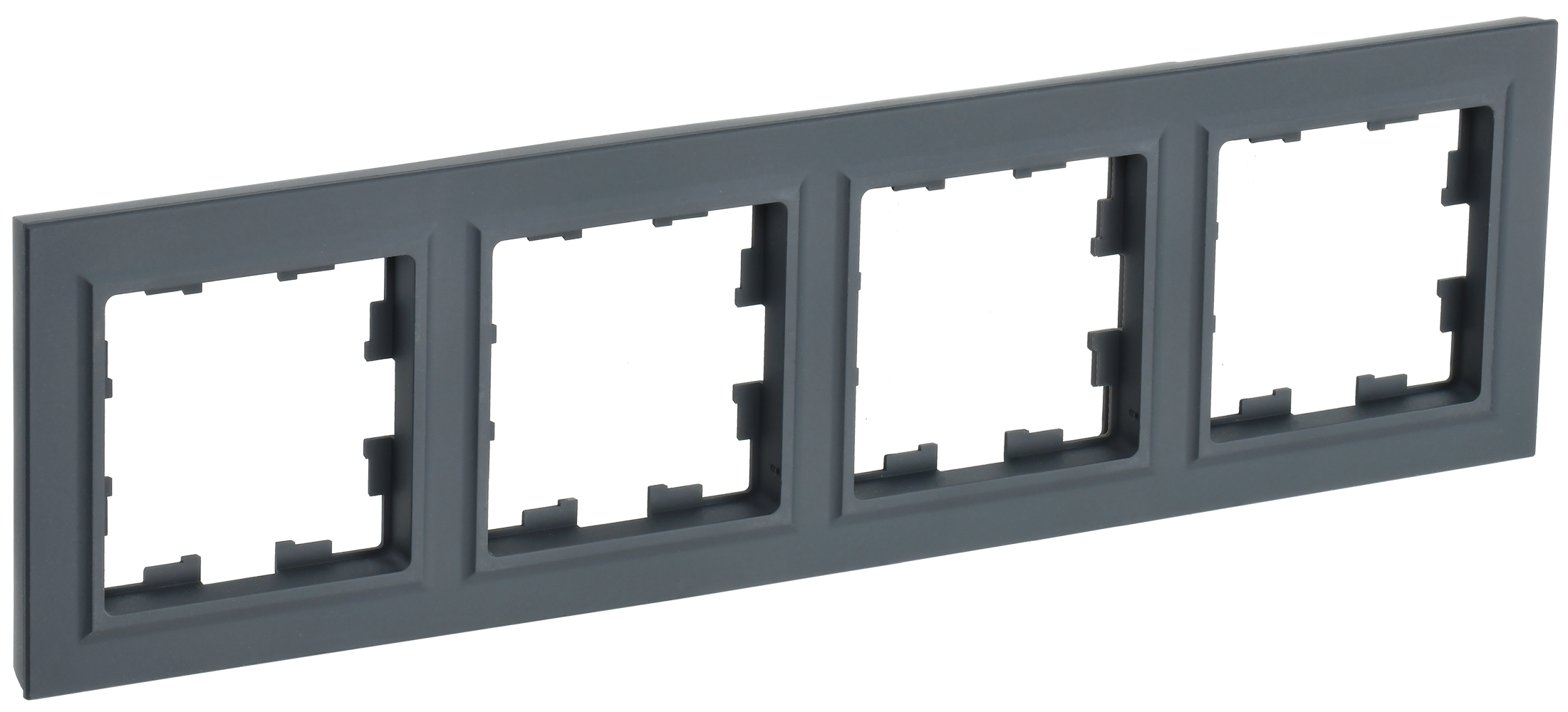 Рамка 4-мест. "BRITE" графит (1/100)