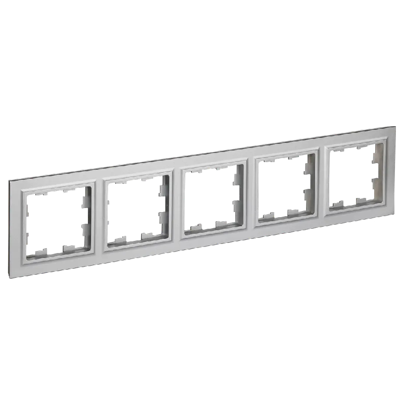 Рамка 5-мест. "BRITE" алюминий (1/100)