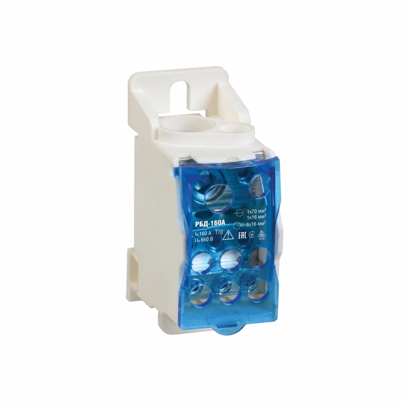 Распред. блок на DIN-рейку РБД-160А UNIT (6)