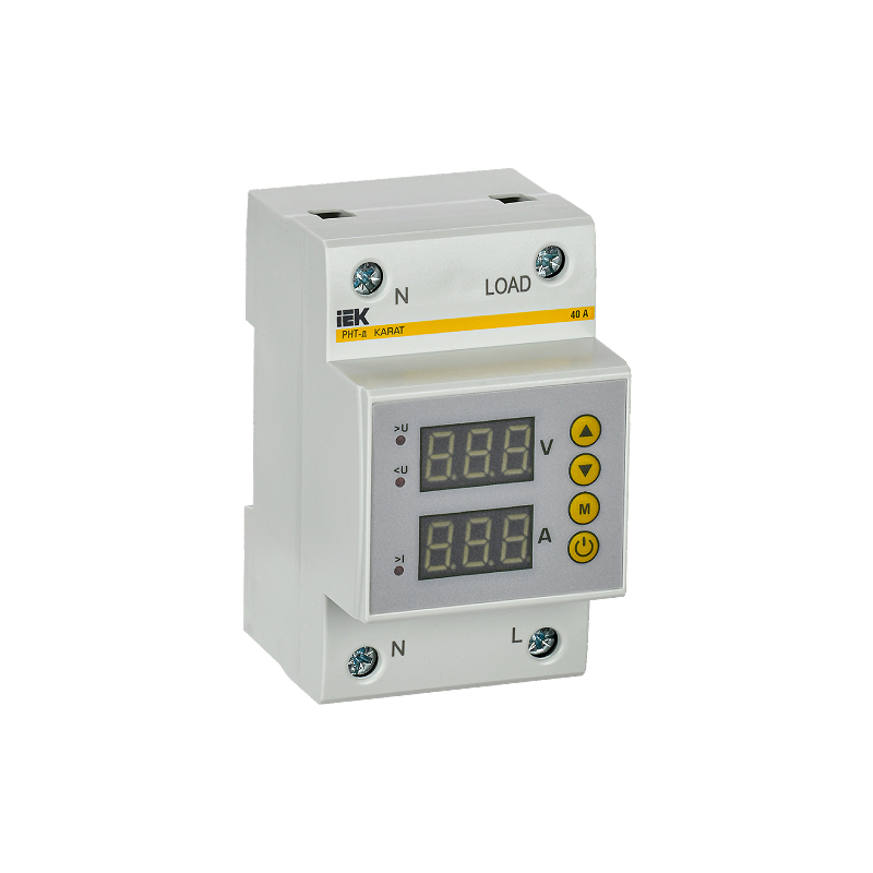 Реле напряжения и тока РНТ-д однофазное 54мм 40А IEK