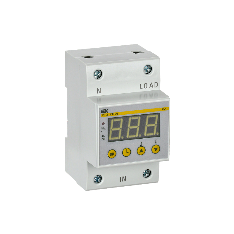 Реле напряжения РН-д однофазное 54мм 25А IEK