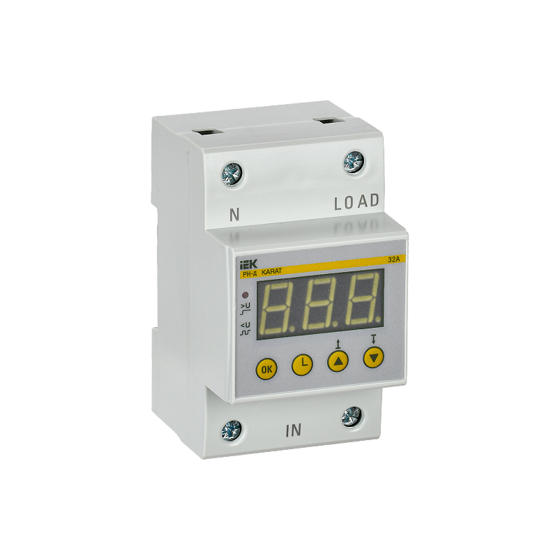 Реле напряжения РН-д однофазное 54мм 32А IEK