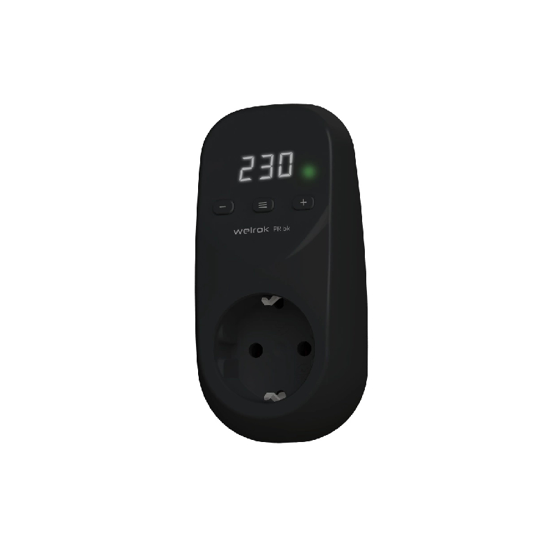 Реле напряжения в розетку PR черный