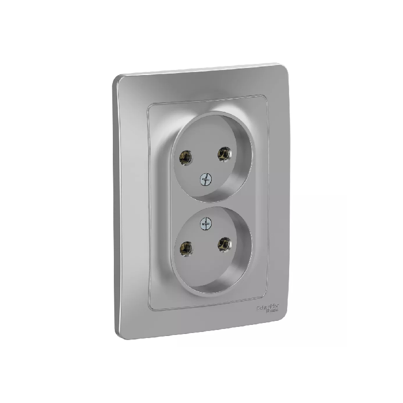 Роз. 2-ная c/у 16А 250В алюминий BLANCA