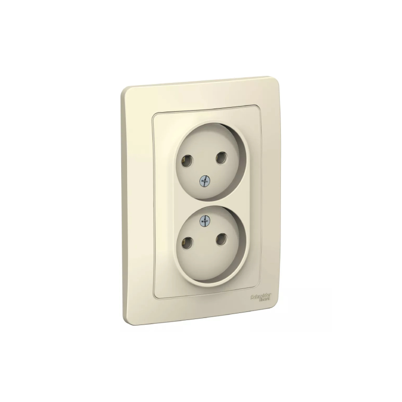 Роз. 2-ная c/у 16А 250В молочный BLANCA