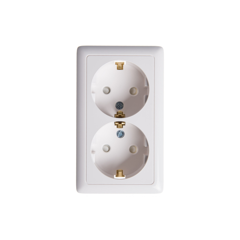 Роз. 2-ная о/у с з/к з/ш 16А белый ХИТ !!!