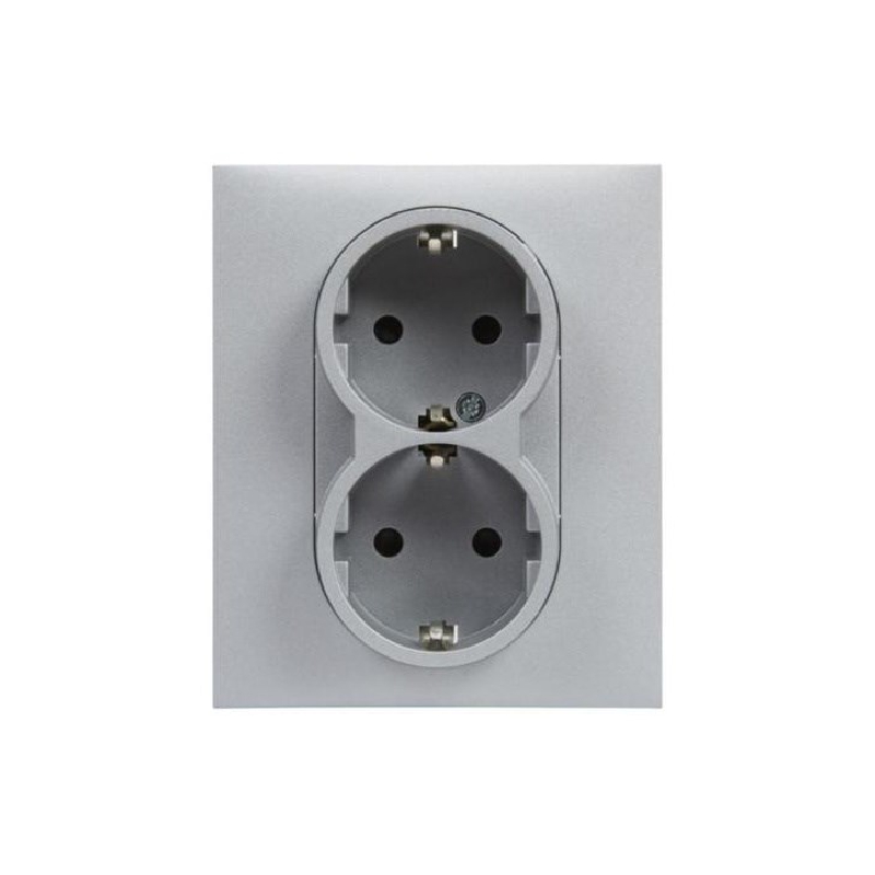 Роз. 2-ная с/у 16А с з/ш SUNO алюминий 721326 Legrand (10)