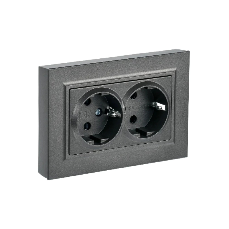 Роз. 2-я с з/к без з/ш 16А в сб. "BRITE" темная бронза (1/100)