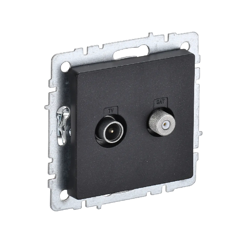 Роз. 2-я TV+SAT б/рамки "BRITE" черный (1/100)