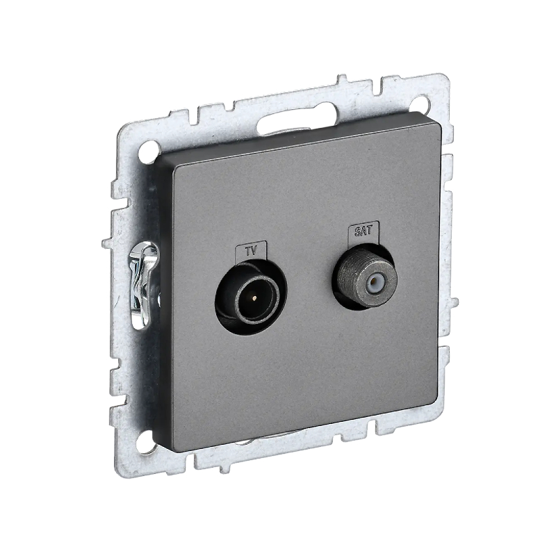 Роз. 2-я TV+SAT б/рамки "BRITE" сталь (1/100)