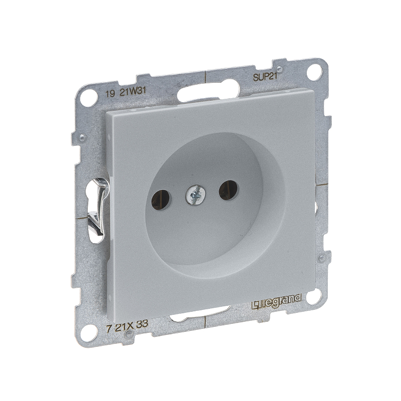 Роз. без шторок 16А механизм SUNO алюминий 721333 Legrand (10)