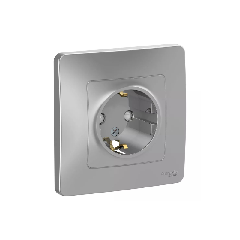 Роз. c/у с з/к з/ш 16А 250В алюминий BLANCA