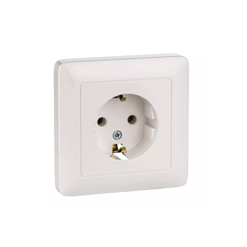 Роз. c/у с з/к з/ш 16А 250В белый ХИТ