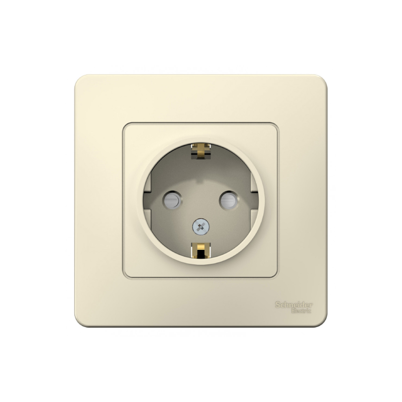 Роз. c/у с з/к з/ш 16А 250В молочный BLANCA