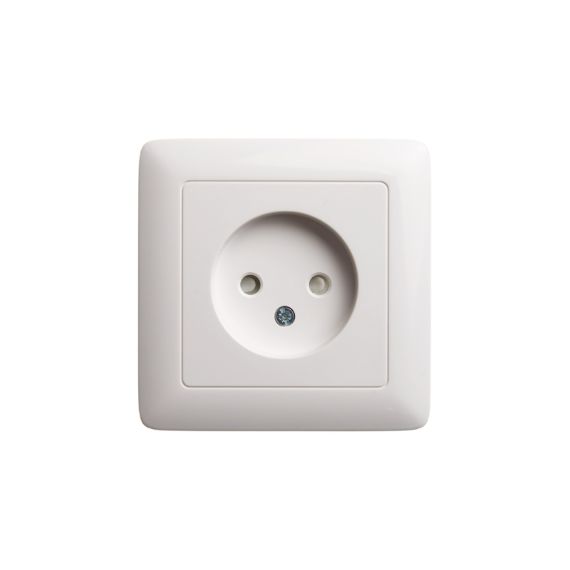 Роз. c/у з/ш 10А 250В белый ХИТ