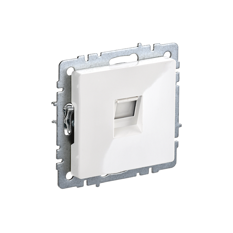 Роз. комп. RJ45 кат.5E б/рамки "BRITE" белый (1/100)