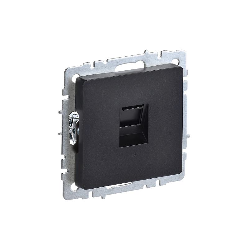 Роз. комп. RJ45 кат.5E б/рамки "BRITE" черный (1/100)