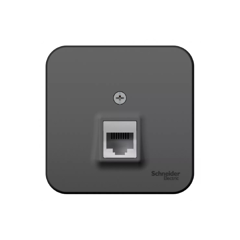 Роз. о/у компьютерная RJ45 кат.5E антрацит BLANCA