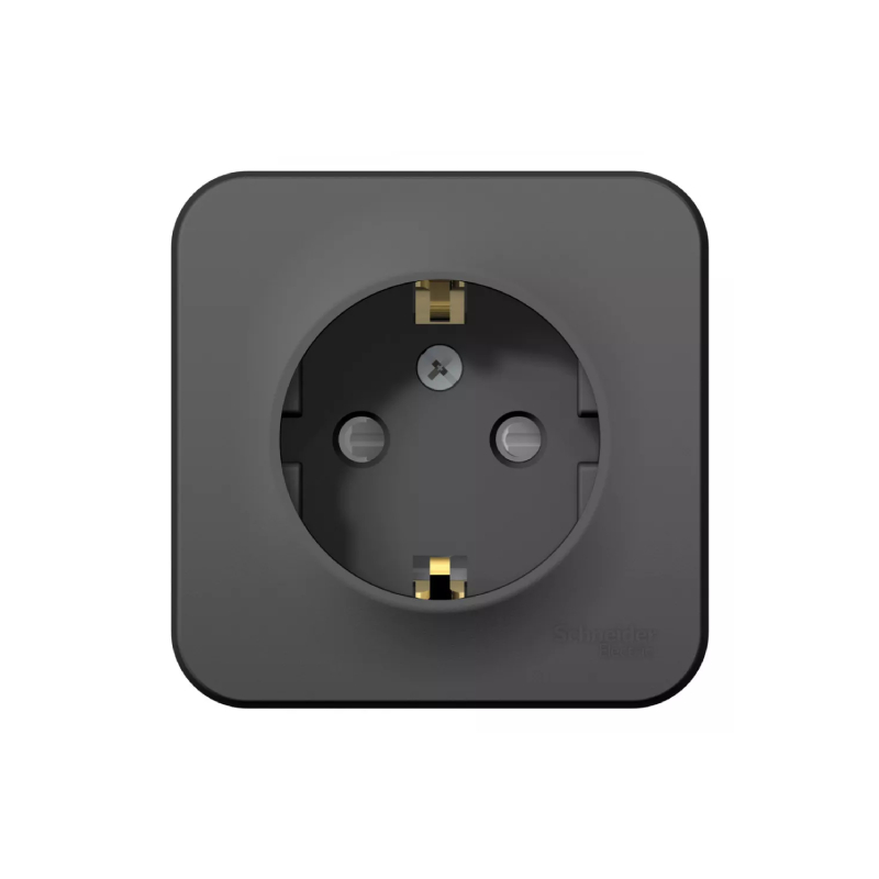 Роз. о/у с з/к з/ш 16А 250В антрацит BLANCA