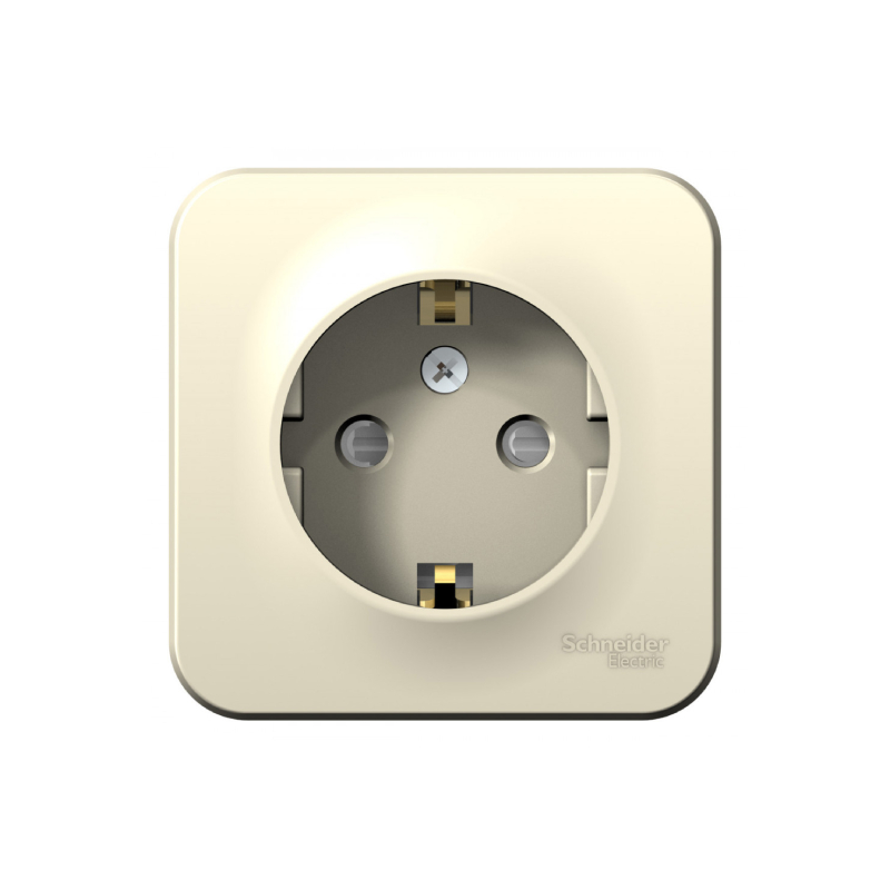 Роз. о/у с з/к з/ш 16А 250В молочный BLANCA