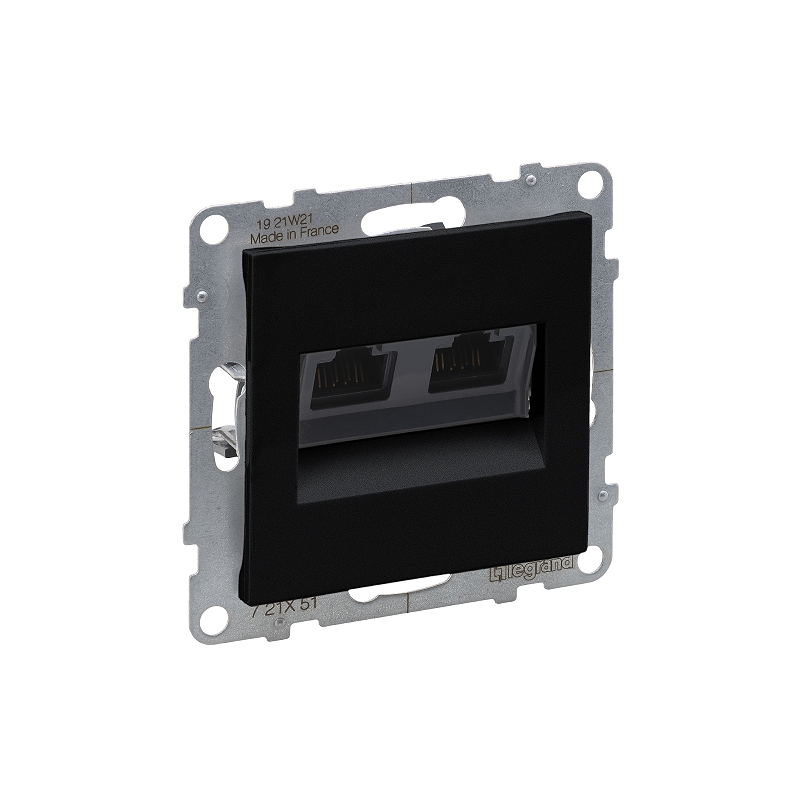 Роз. RJ45+RJ45 кат 5Е механизм б/рамки SUNO антрацит 721451 Legrand (5)