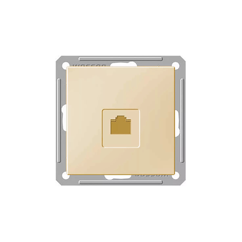 Роз. телефонная RJ11 160В 1А механизм слоновая кость Wessen 59