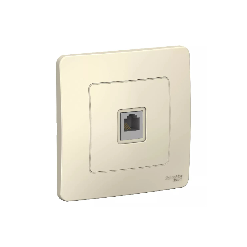 Роз. телефонная RJ11 c/у молочный BLANCA