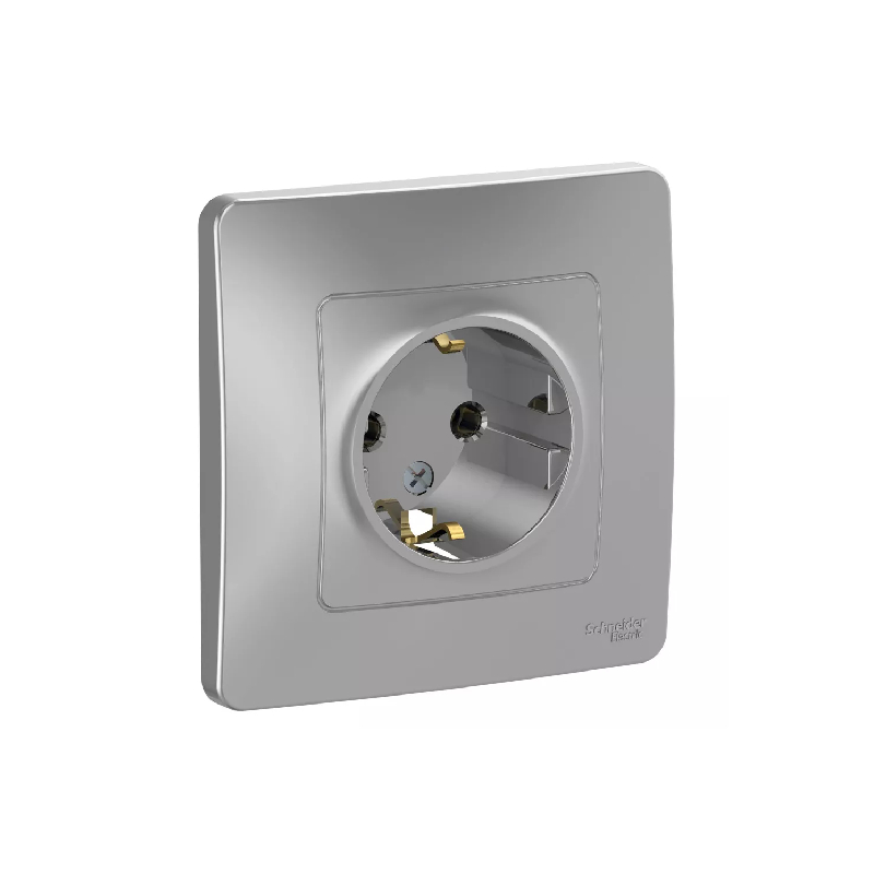 Роз.с/у с з/к 16А алюминий BLANCA