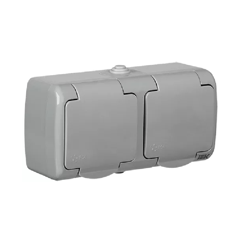 Розетка 2-ая з/к о/у 16А IP54 AQUATIC РСш22-2-А IEK